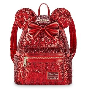 Disney Parks Red Sequence Minnie Bag